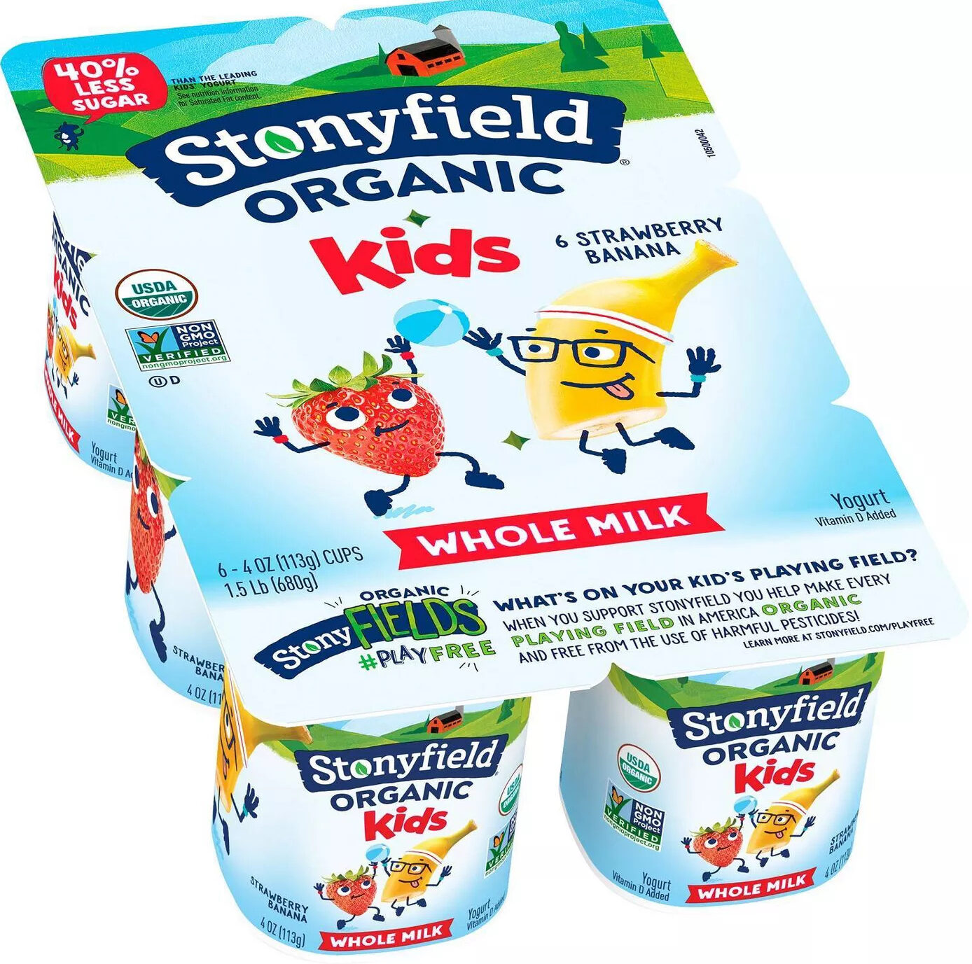 Organic Kids Strawberry Banana Yogurt by Stonyfield - Tier D kids snack