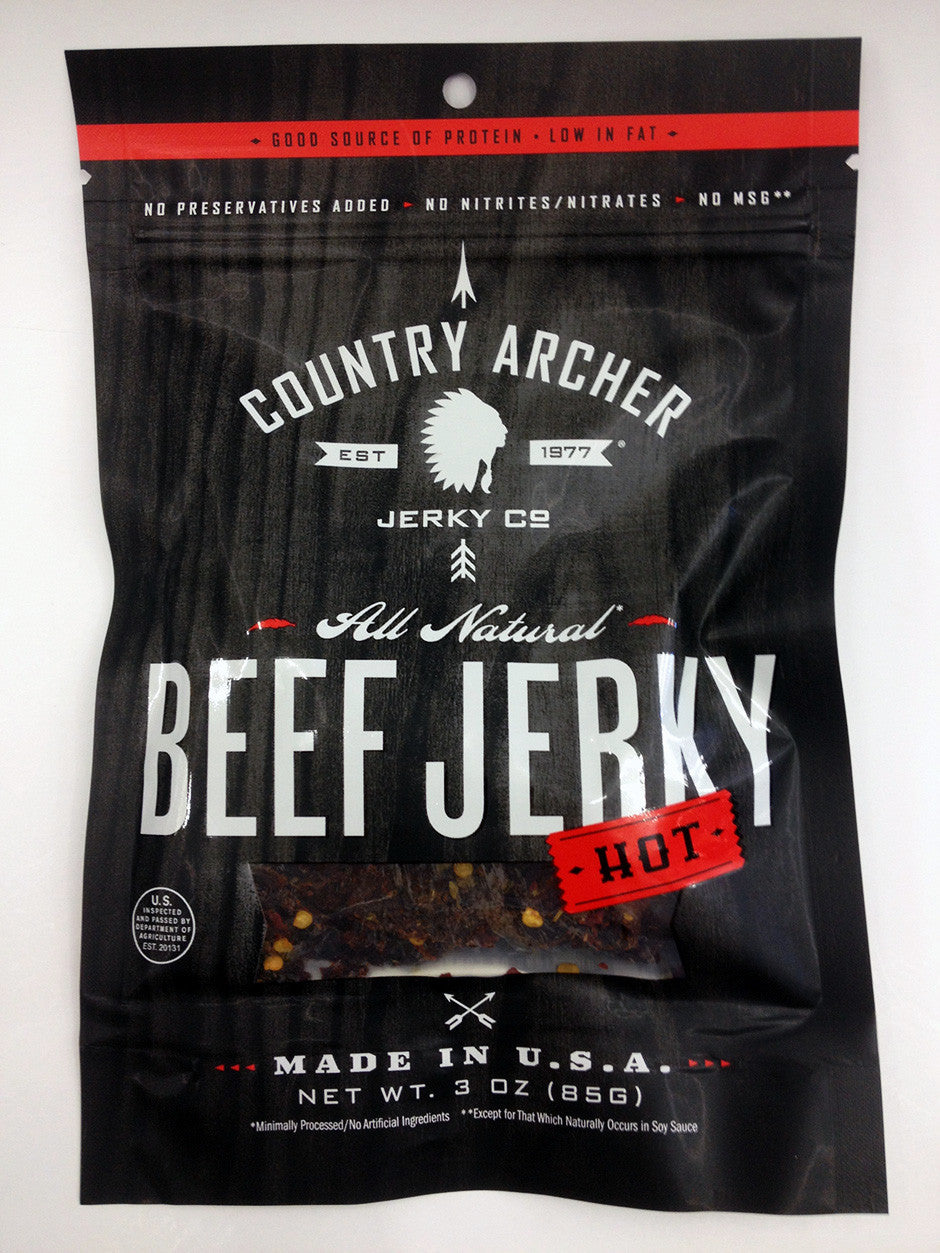 Beef jerky, hot by Country Archer - Tier D kids snack