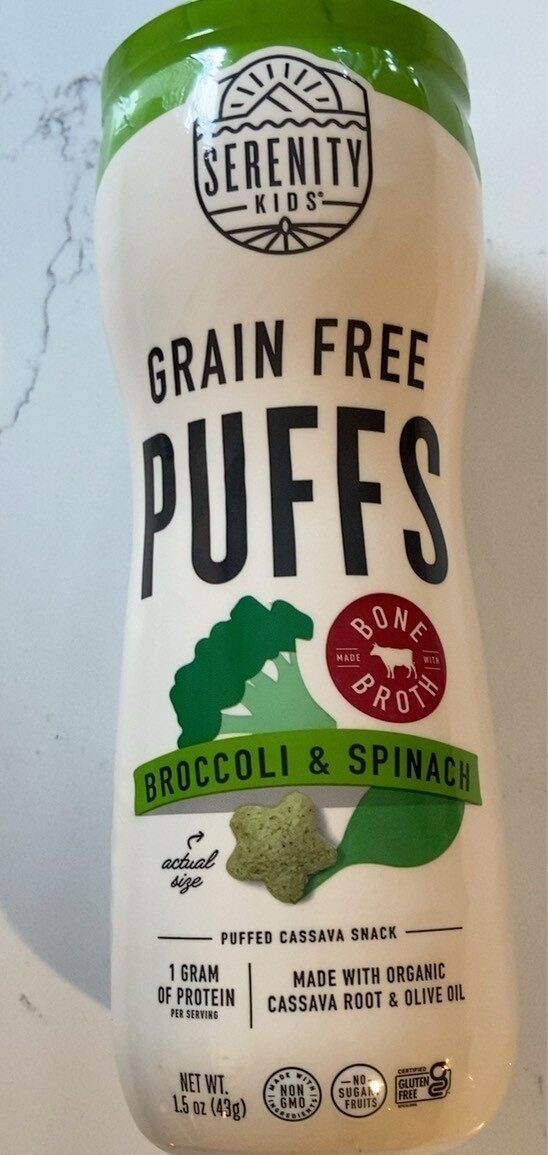 Grain free puffs by Serenity Kids - Tier E kids snack