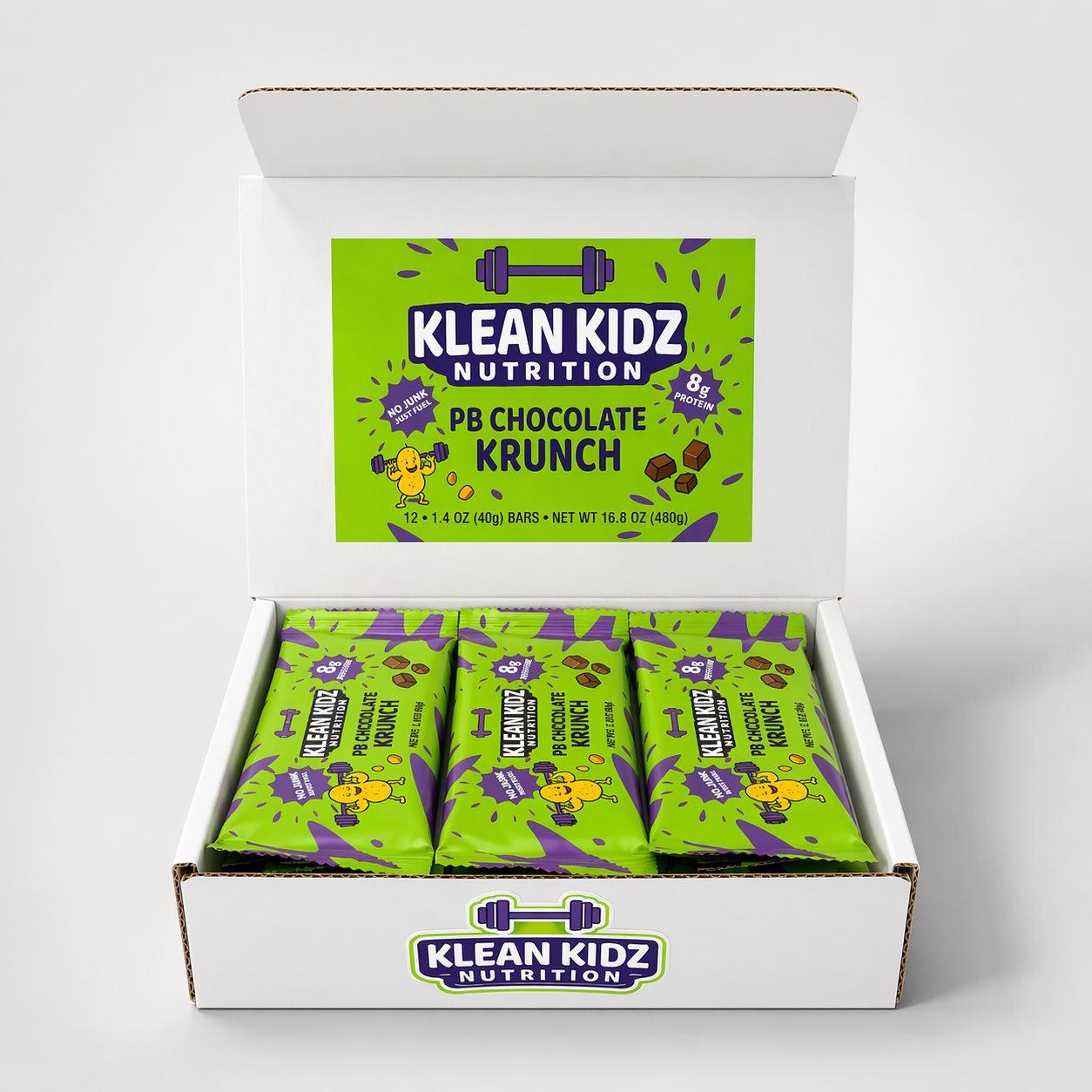 PB Chocolate Krunch Protein Bars by Klean Kidz - Tier D kids snack