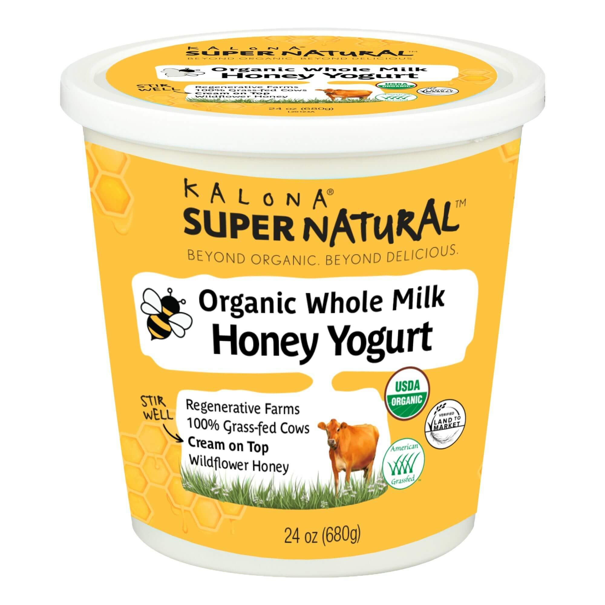 Organic Whole Milk Honey Yogurt by Kalona SuperNatural - Tier E kids snack