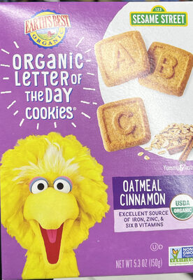 Letter Of The Day Cookies Oatmeal Cinnamon by Earth's Best
