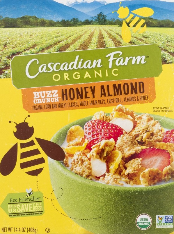 Organic Buzz Crunch Honey Almond Cereal by Cascadian Farm - Tier E kids snack