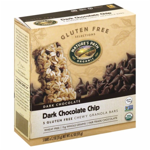Dark chocolate chip chewy granola bars by Nature's Path - Tier E kids snack