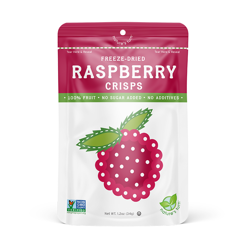 Freeze-Dried Raspberry Crisps by Nature's Turn - Tier B kids snack