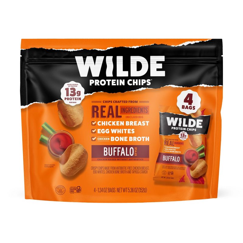 WILDE 13g Protein Chips - Buffalo by Wilde - Tier C kids snack