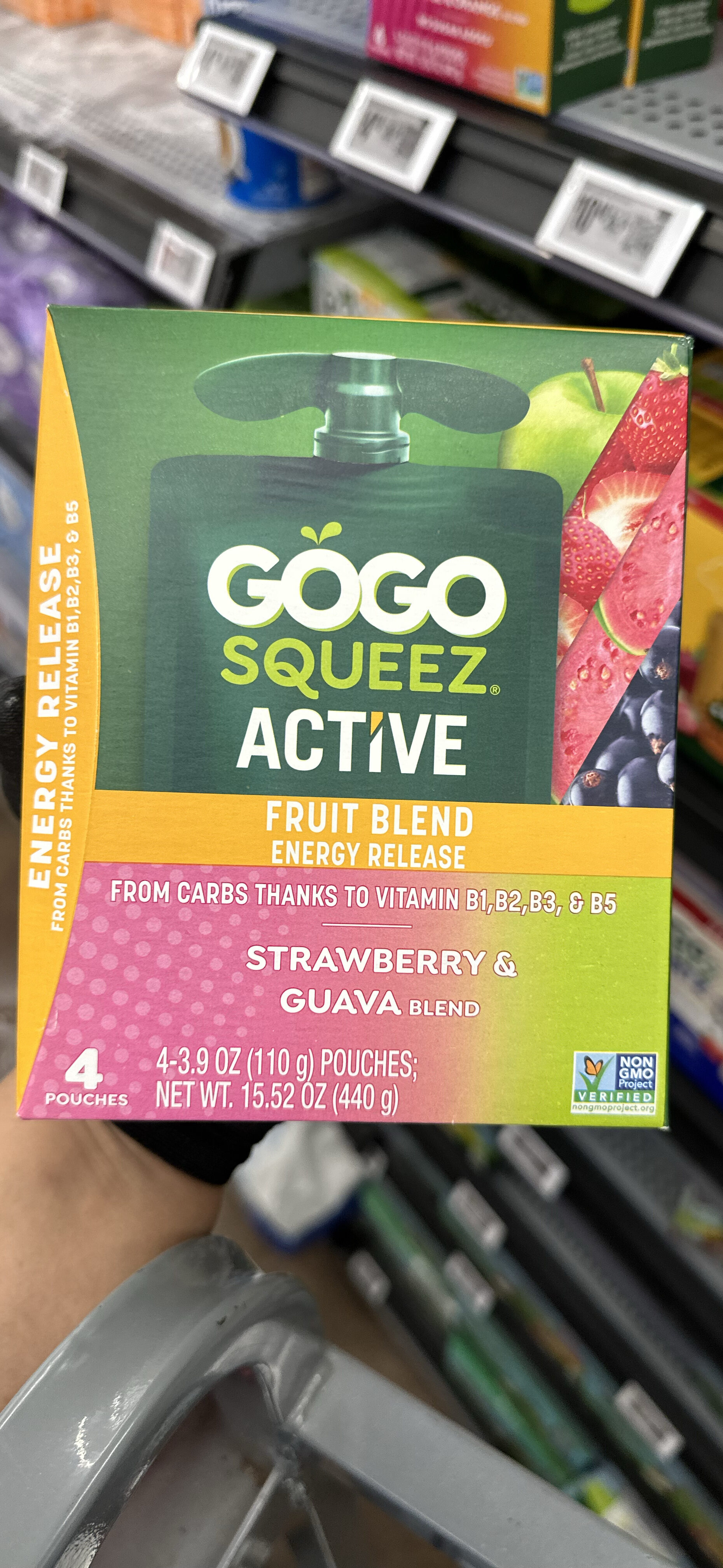 Active Strawberry & Guava Blend by GoGo squeeZ - Tier B kids snack