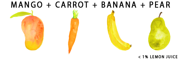 Mango + Carrot + Banana + Pear Puree | White Leaf Provisions Baby Food by White Leaf Provisions - Tier B kids snack