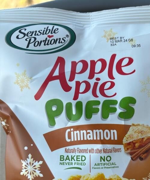 Apple Puffs Cinnamon by Sensible Portions - Tier C kids snack