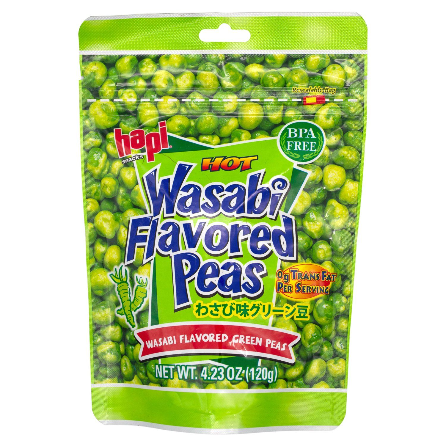 Hapi Wasabi Peas by Hapi Foods - Tier B kids snack