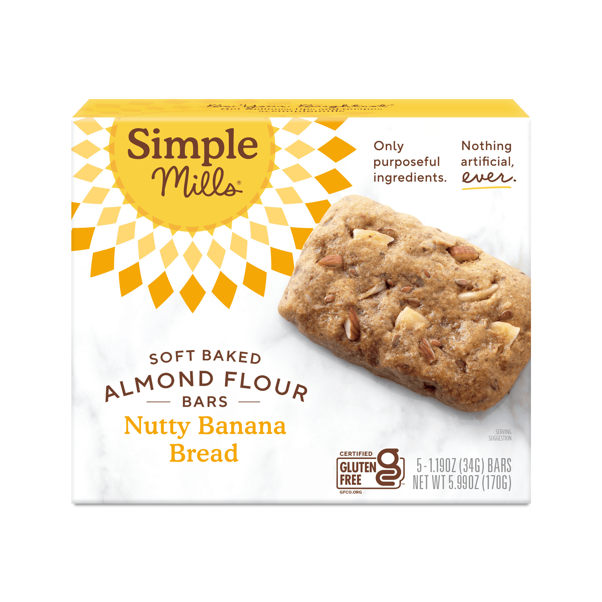 Banana bread slice by Simple Mills - Tier D kids snack