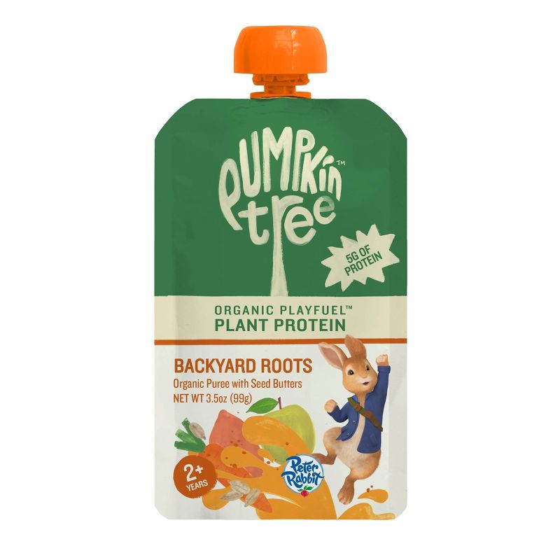 Peter Rabbit Organics Pumpkin Tree Organic Playfuel Plant Protein Backyard Roots Pouch by Peter Rabbit Organics - Tier B kids snack