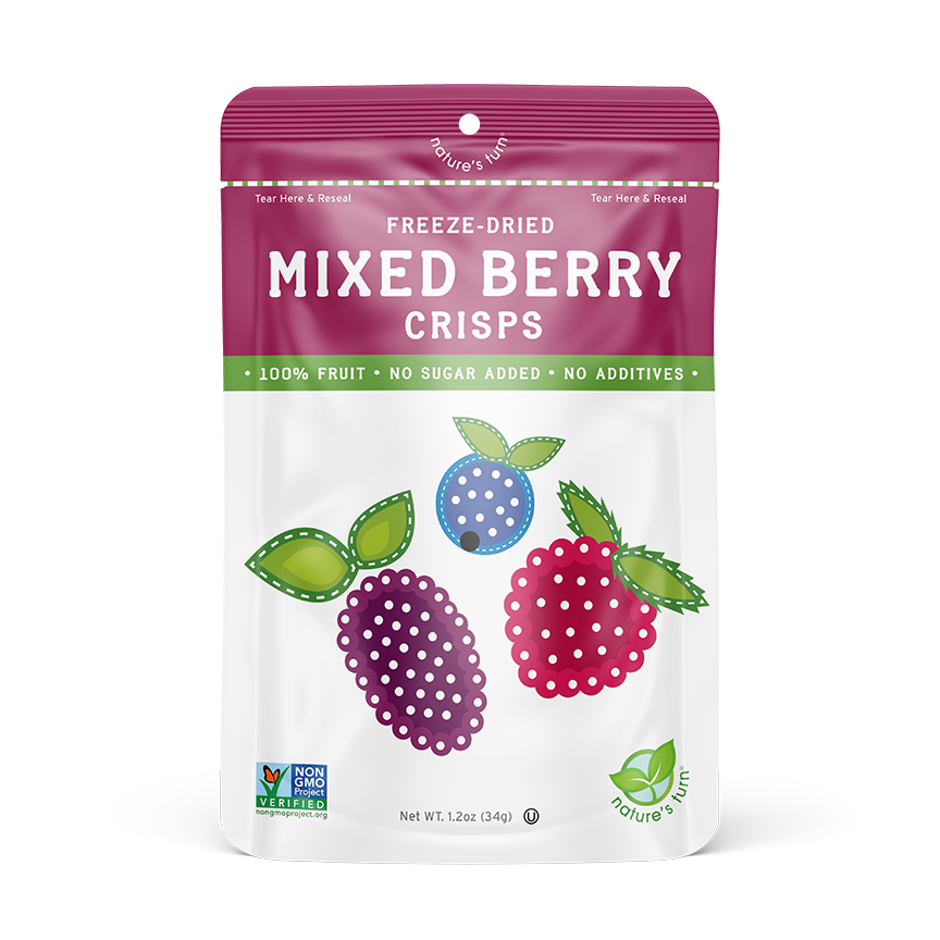 Freeze-Dried Mixed Berry Crisps by Nature's Turn - Tier B kids snack