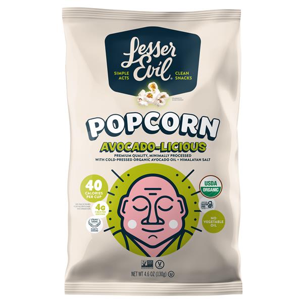 Avocado Oil Popcorn Lightly Salted by LesserEvil - Tier A kids snack