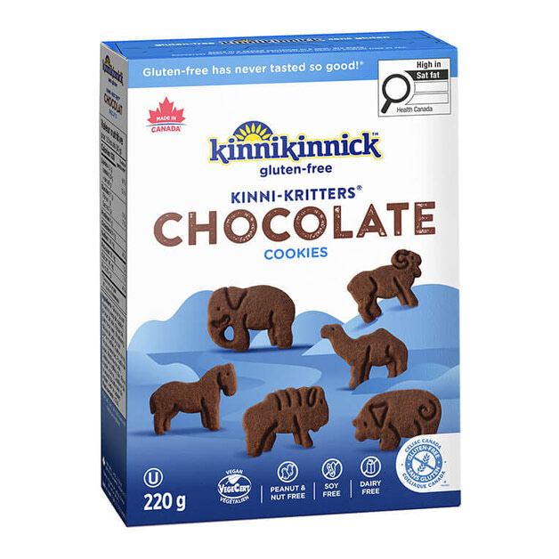 KinniKritters Chocolate Animal Cookies by Kinnikinnick - Tier E kids snack