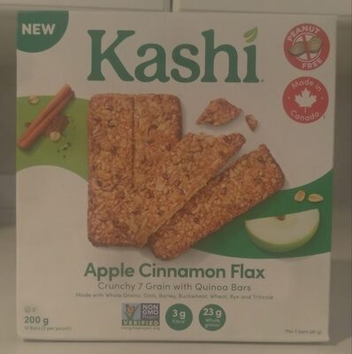 Apple Cinnamon Flax Crunchy 7-Grain with Quinoa Bars by Kashi 🇺🇸Solana Beach California - Tier C kids snack