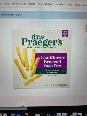 Cauliflower Broccoli Veggie Fries by Dr. Praeger's - Tier B kids snack