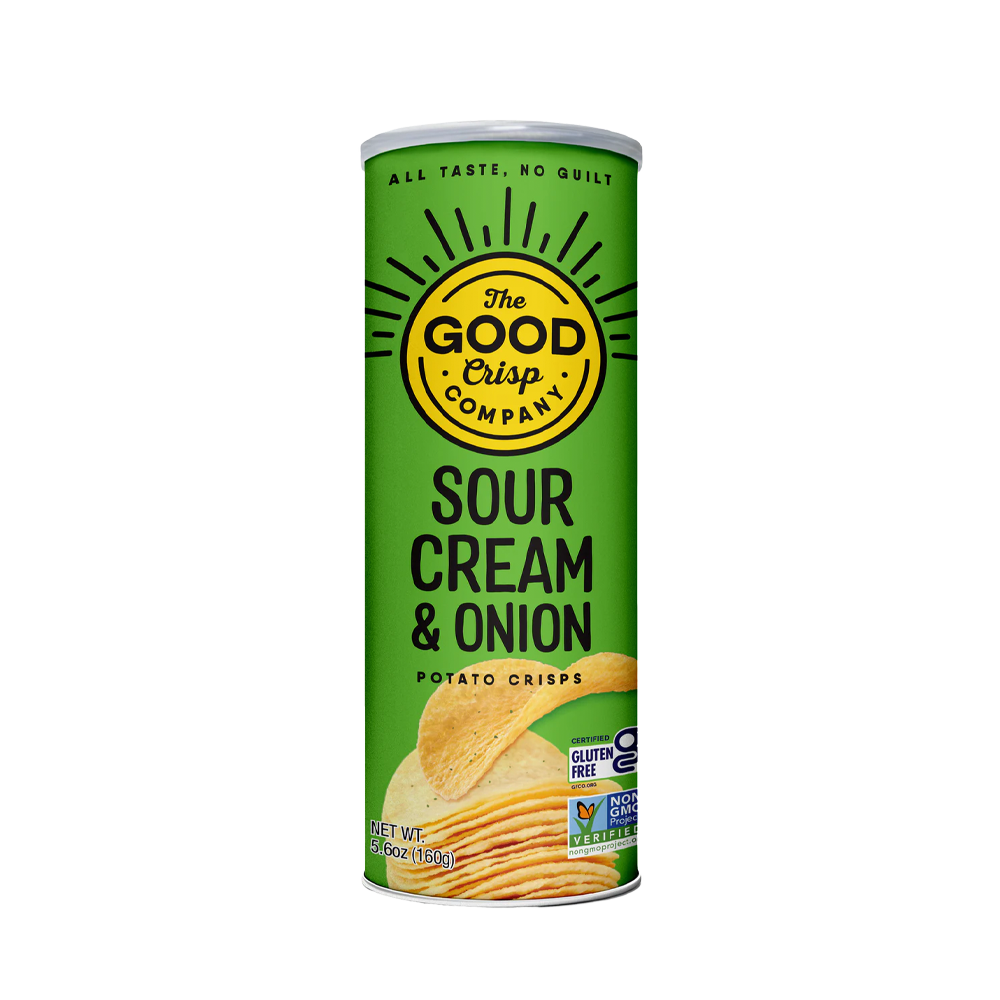 Sour Cream & Onion Potato Crisps by Good Crisp