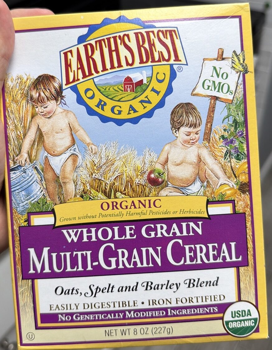 Whoel Grain Multi-Grain Cereal by Earth's Best - Tier B kids snack