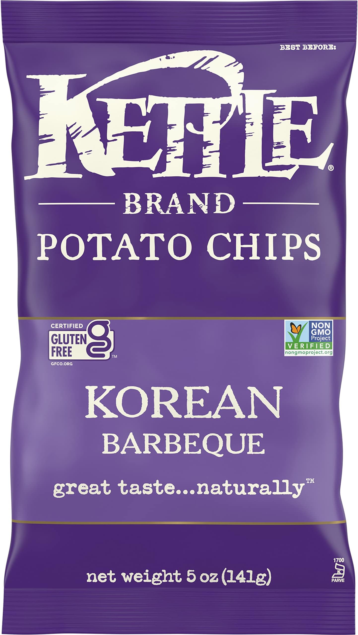 Potato Chips, Korean Barbeque Kettle Chips by Kettle Brand - Tier E kids snack