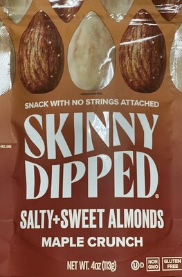 Maple Crunch Salty + Sweet Almonds by Skinny Dipped - Tier C kids snack