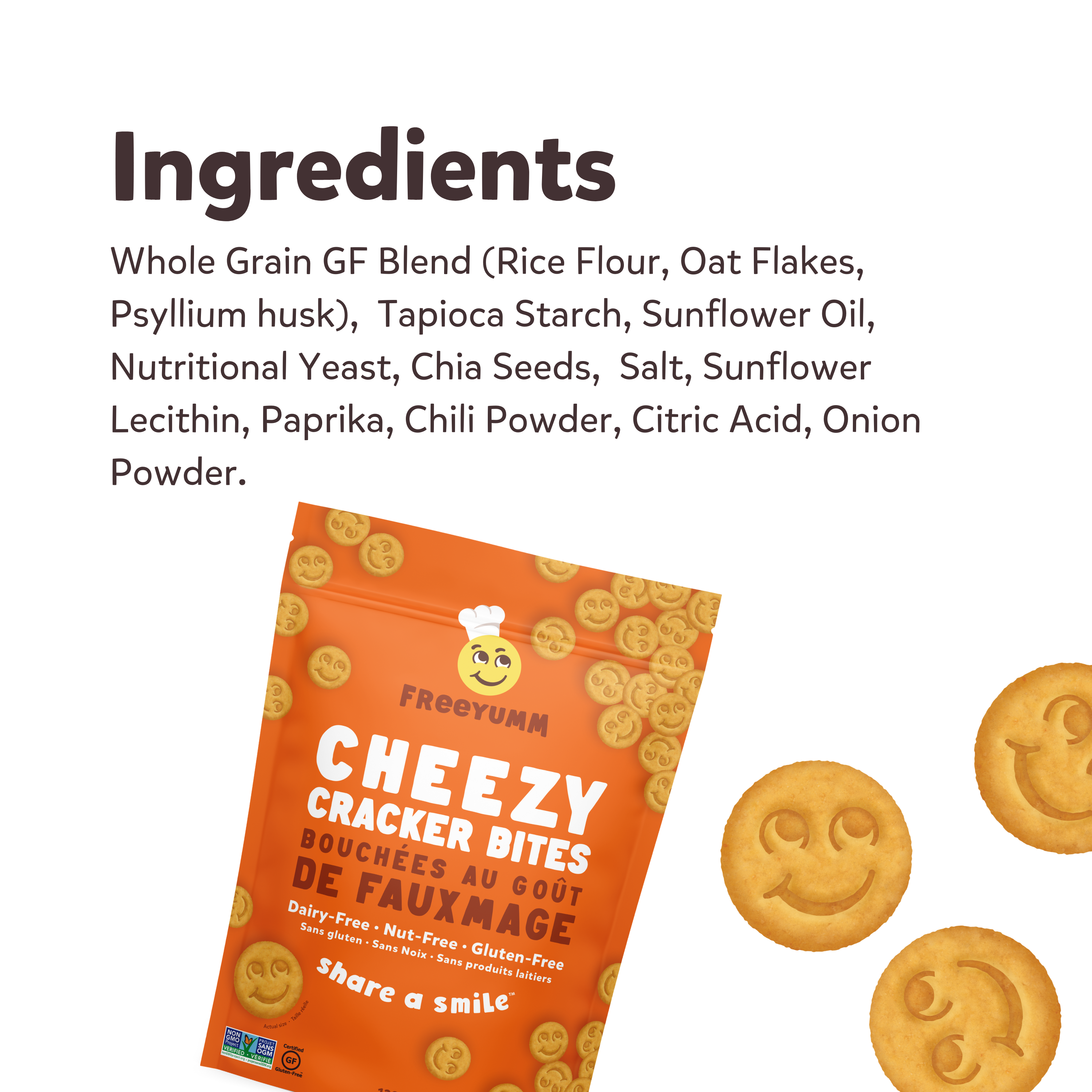 Cheezy Cracker Bites by FreeYumm - Tier A kids snack