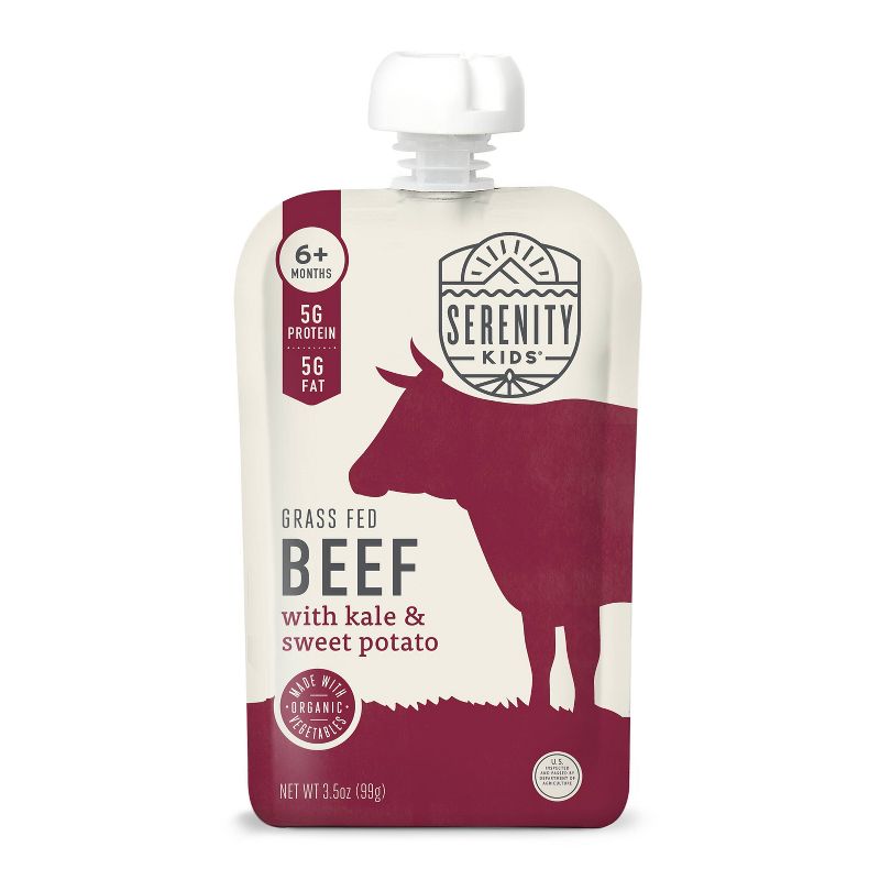 Serenity Kids Grass Fed Beef with Organic Kale & Sweet Potato Baby Food Pouch by Serenity Kids - Tier B kids snack
