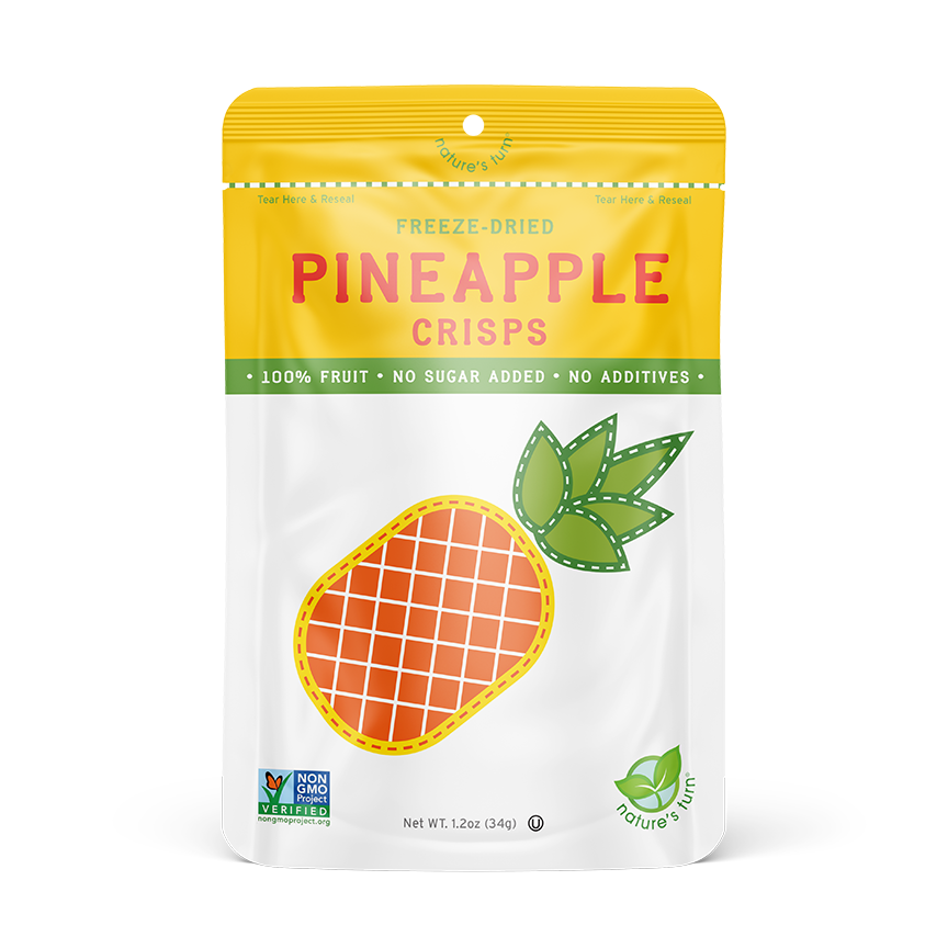 Freeze-Dried Pineapple Crisps by Nature's Turn - Tier B kids snack