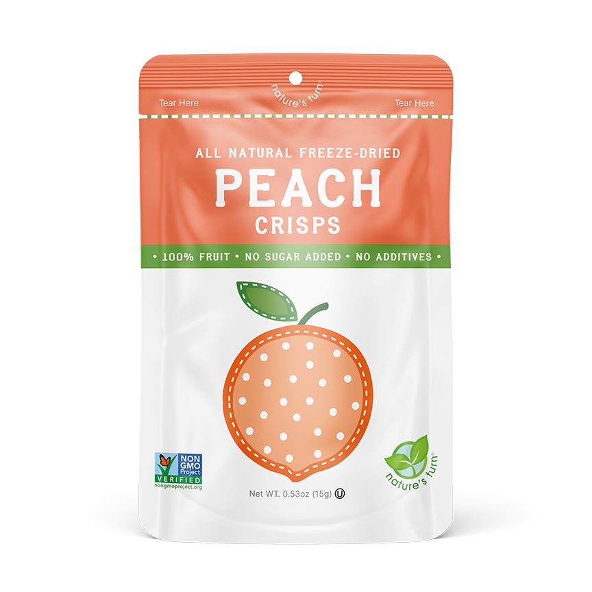 Freeze-Dried Peach Crisps by Nature's Turn - Tier B kids snack