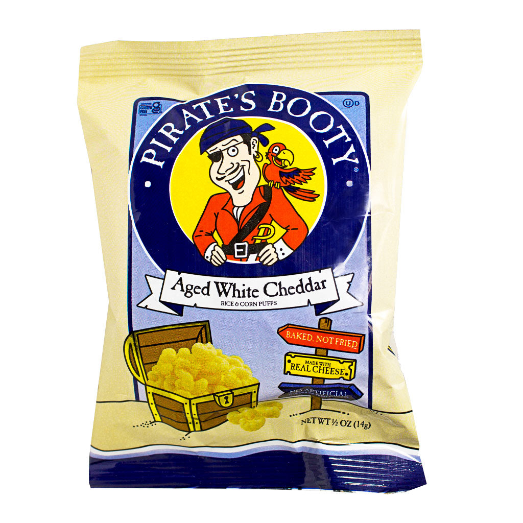 Aged White Cheddar Mini Balls by Pirate's Booty - Tier B kids snack