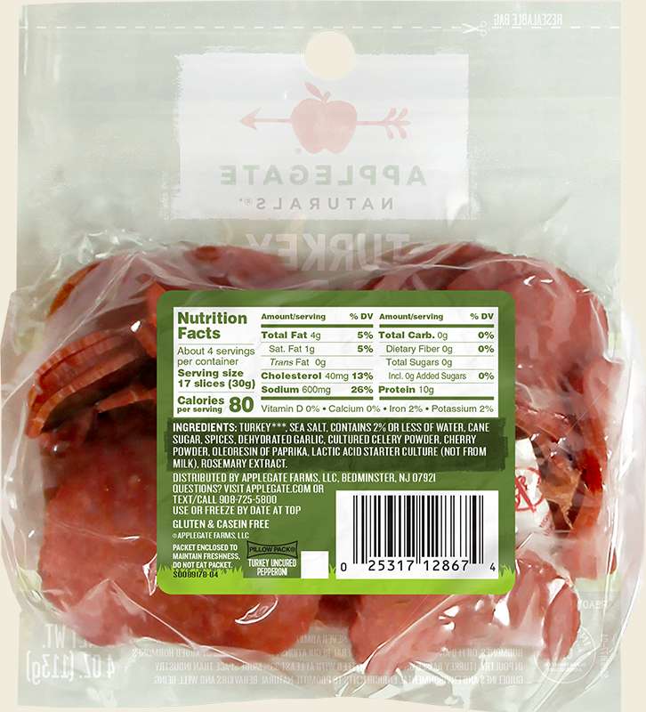Applegate Naturals Turkey Slow Cooked Mini Meat Sticks by Applegate - Tier A kids snack