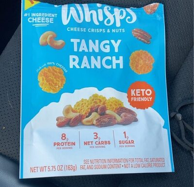 Cheese Crisps & Nuts Tangy Ranch Keto Friendly Snack Mix, Cheese Crisps; Nuts by Whisps - Tier B kids snack