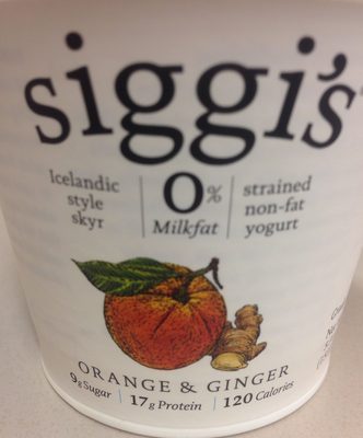 Orange & Ginger Icelandic Style Skyr by Siggi's - Tier E kids snack