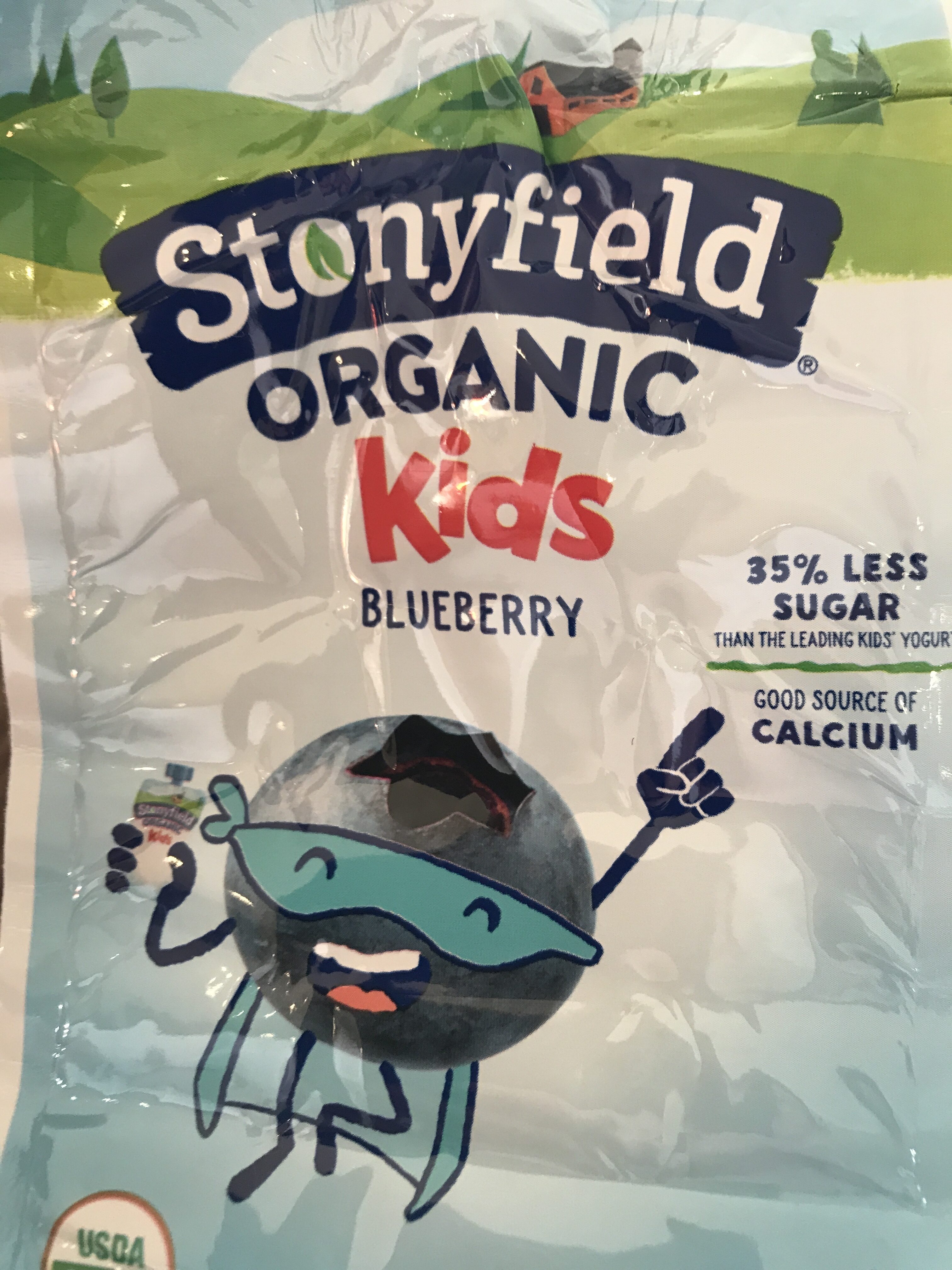 Kids Blueberry Lowfat Yogurt, Blueberry by Stonyfield - Tier D kids snack
