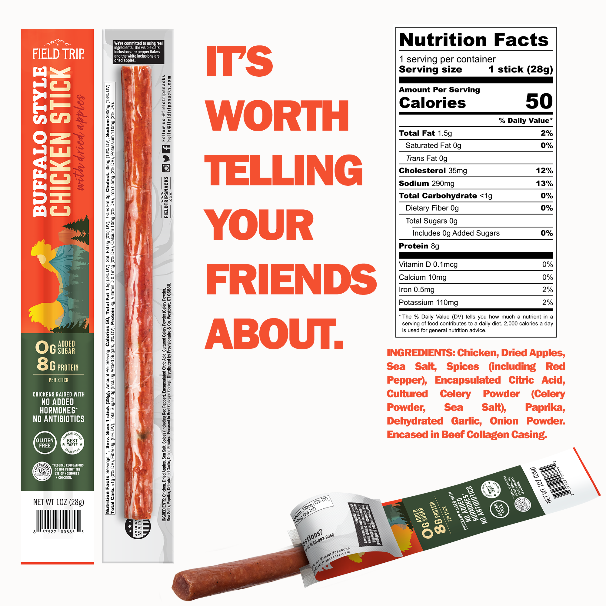 Buffalo Style Chicken Stick by Field Trip - Tier A kids snack