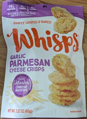 Garlic Parmesan Cheese Crisps by Whisps - Tier A kids snack