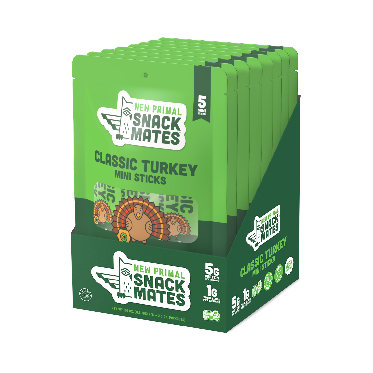 Classic Turkey Mini Sticks by Snack Mates - Tier C kids snack