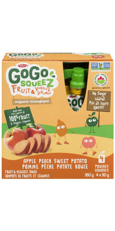 Apple Peach Sweet Potato Pouch by GoGo squeeZ - Tier B kids snack