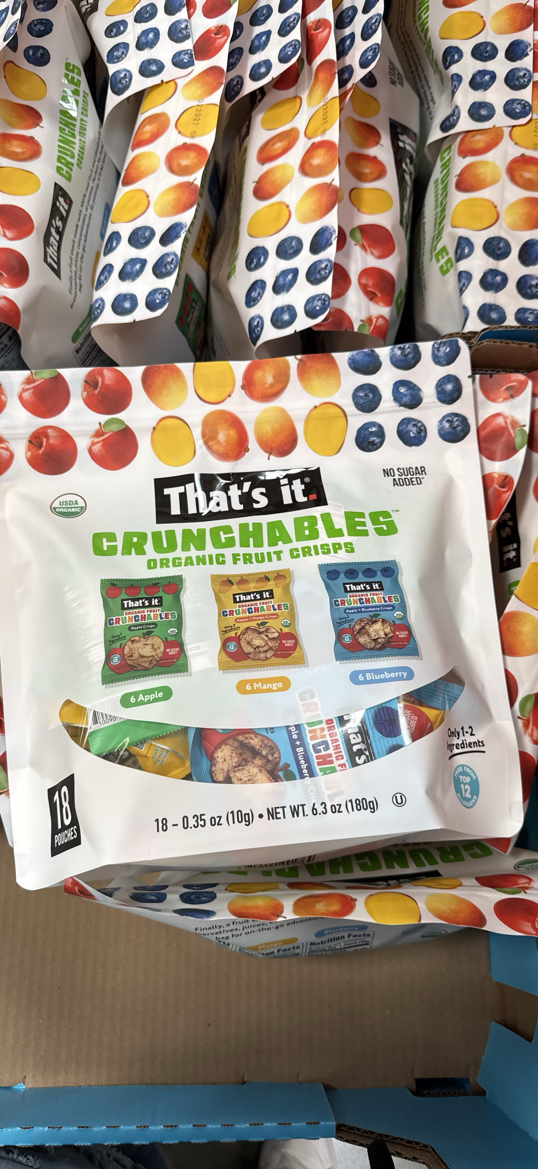 Crunchables Organic Fruit Crisps by That's It - Tier B kids snack