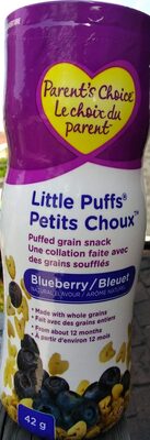 Little Puffs Grain Snacks Blueberry by Parent's Choice - Tier C kids snack