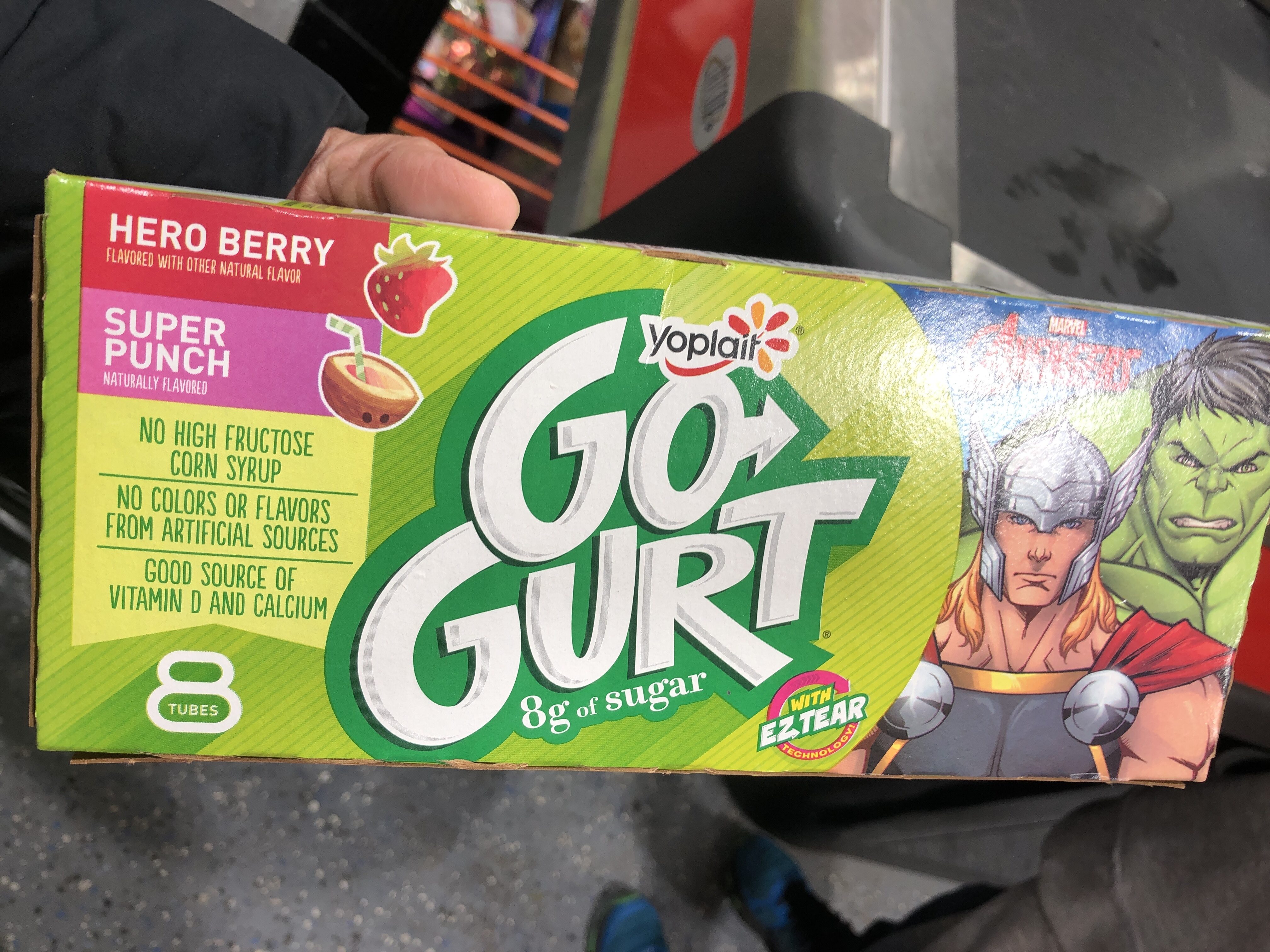 Go-Gurt Variety Pack Punch/Strawberry by Yoplait - Tier D kids snack