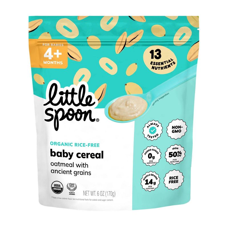 Little Spoon Organic Oatmeal Baby & Infant Cereal – 6oz by Little Spoon - Tier B kids snack