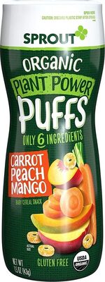 Organic quinoa puffs baby snacks by Sprout Organic - Tier C kids snack