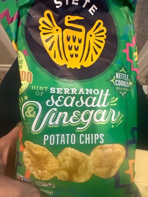 Hint of Serrano Sea Salt & Vinegar Potato Chips by Siete - Tier A kids snack