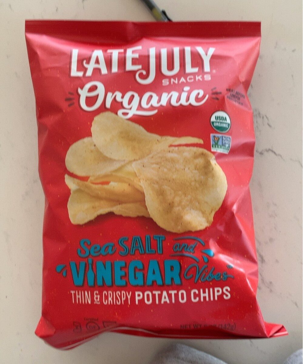 Sea salt and vinegar chips by Late July - Tier A kids snack