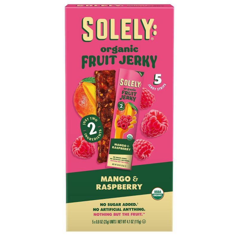 Solely Mango and Raspberry Fruit Snack Jerky by Solely - Tier B kids snack