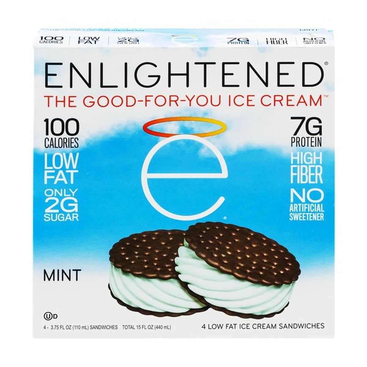 Low Fat Ice Cream Sandwiches, Mint by Enlightened - Tier E kids snack