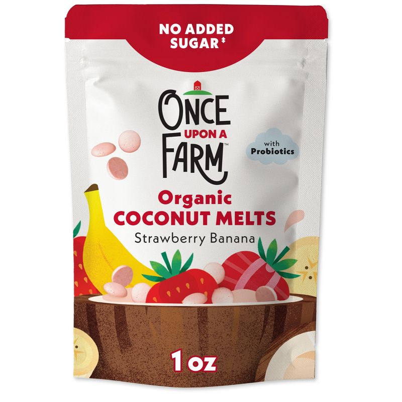 Once Upon a Farm Coconut Melts Strawberry Banana Baby Snacks by Once Upon a Farm - Tier B kids snack
