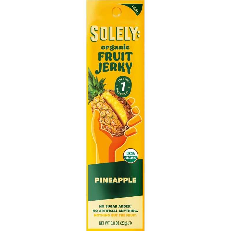 Solely Organic Pineapple Fruit Jerky by Solely - Tier B kids snack