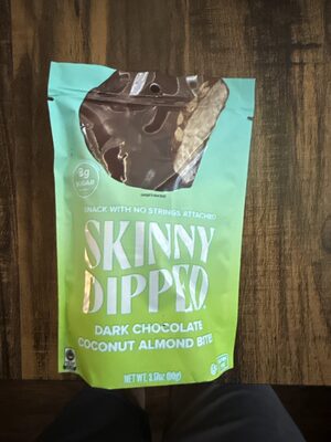 Dark Chocolate Coconut Almond Bites by Skinny Dipped - Tier C kids snack